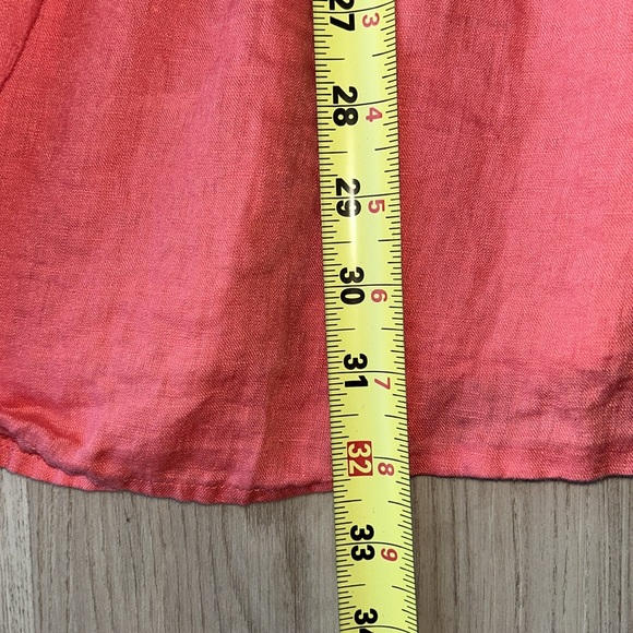 J Crew Linen Spaghetti Strap Casual Dress, Coral -Size Medium - Picture 8 of 10